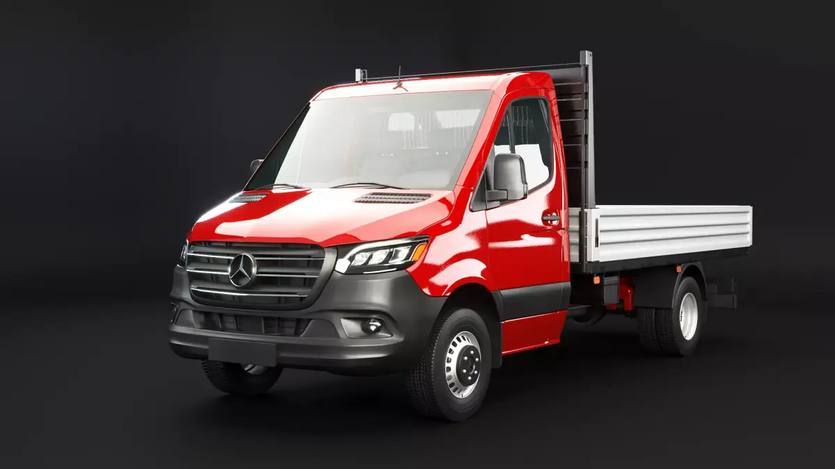 Mercedes Sprinter Pickup Heavy Duty Low-poly 3D model