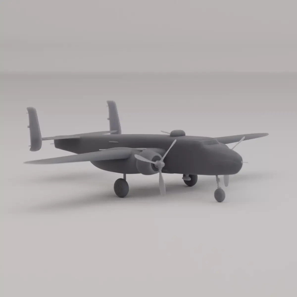 B-25 Mitchell Bomber 3D print model