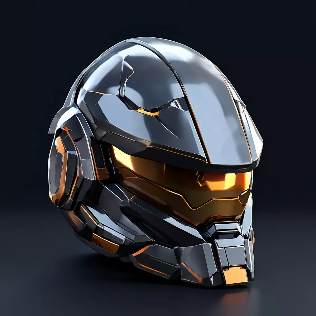 SciFi Helmet Futuristic Combat Gear Low-poly 3D model