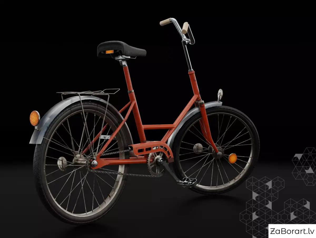 Vintage Bicycle Low-poly 3D model purchase