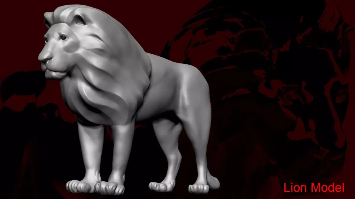 lion model 3D model