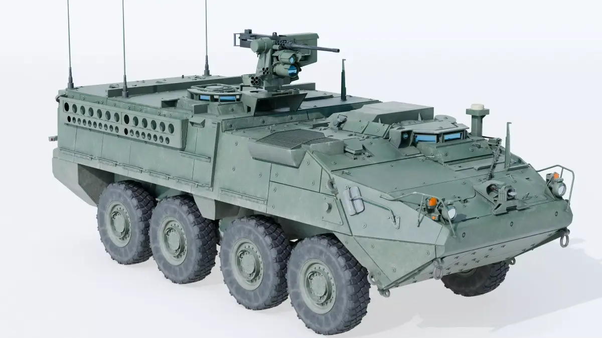 M1126 Stryker ICV US Army APC Game Ready PBR Low-poly 3D model