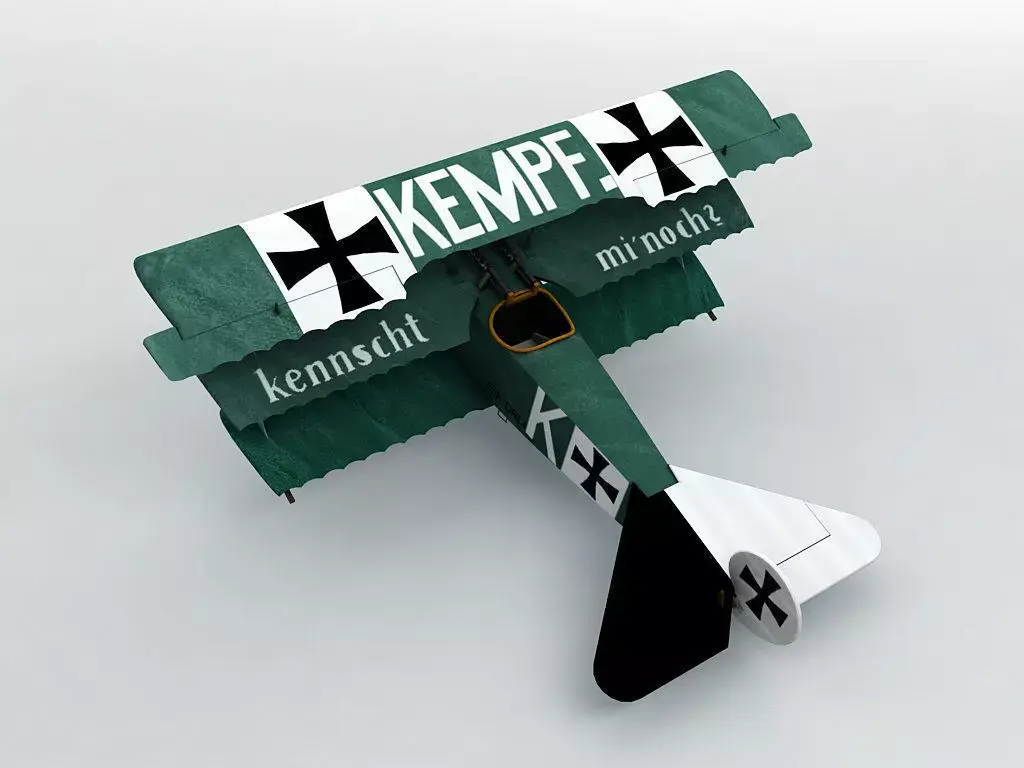 Fokker DR-1 Triplane Low-poly 3D model