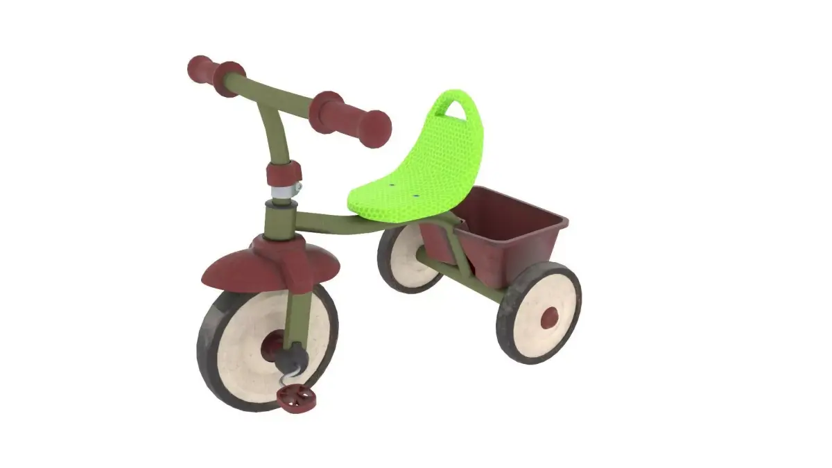 Kids Tricycle Low-poly 3D model buy