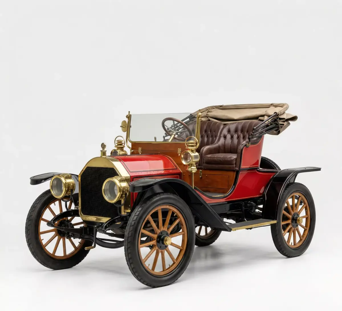 20th Century Brass Era Runabout Free low-poly 3D model