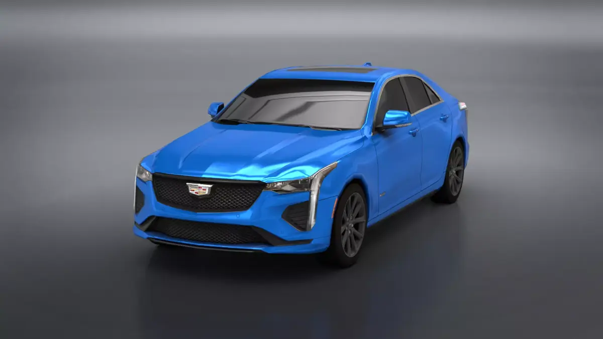 Cadillac CT4 V 2022 Free low-poly 3D model