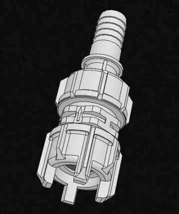 ProMinent DN15 Foot valve 3D model