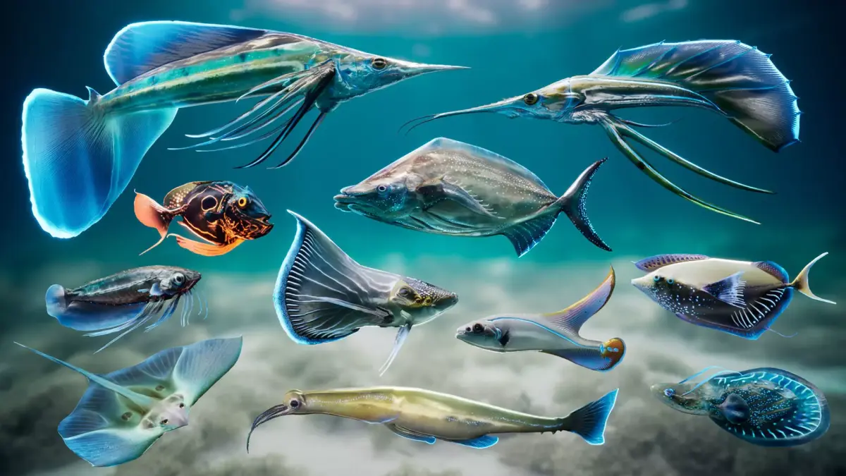 Alien Fish - Scifi Fantasy Creatures - Unreal Engine Support Low-poly 3D model