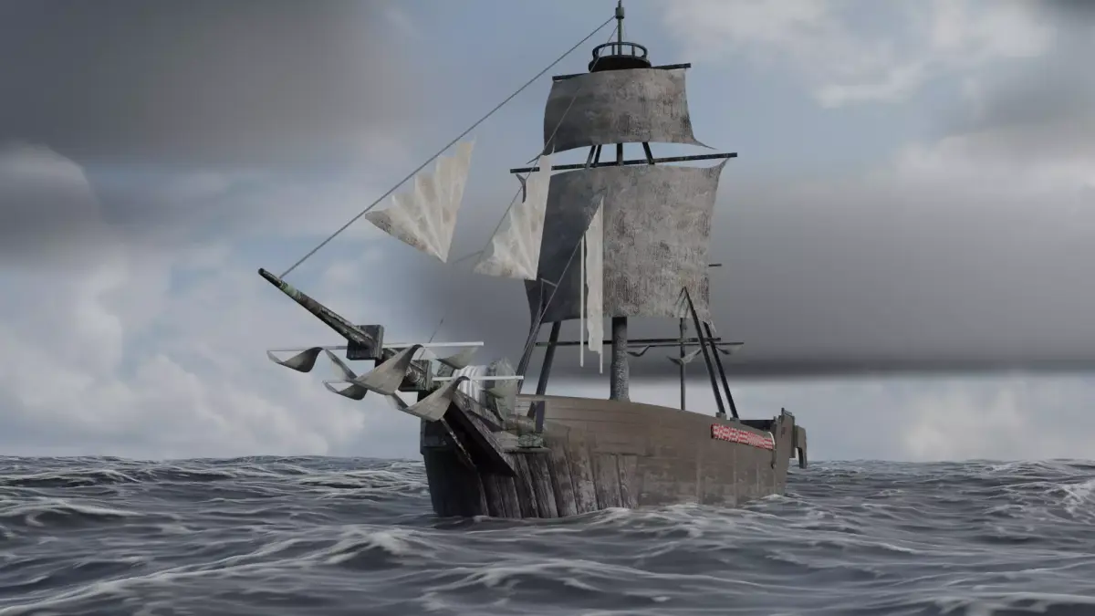 Old Ship Low-poly 3D model purchase