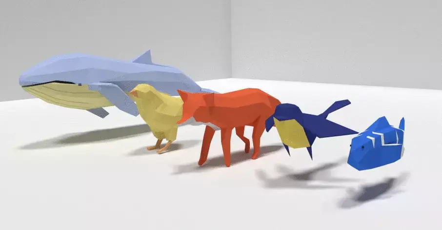 Animated Animal Pack  Low-poly 3D model