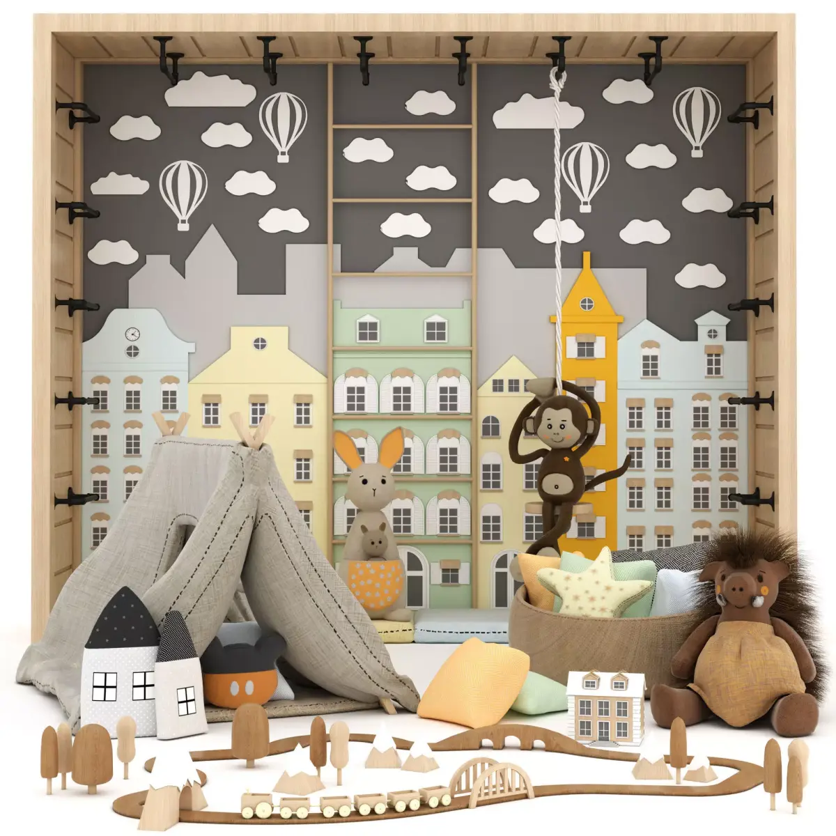 toys and furniture set 3D model purchase