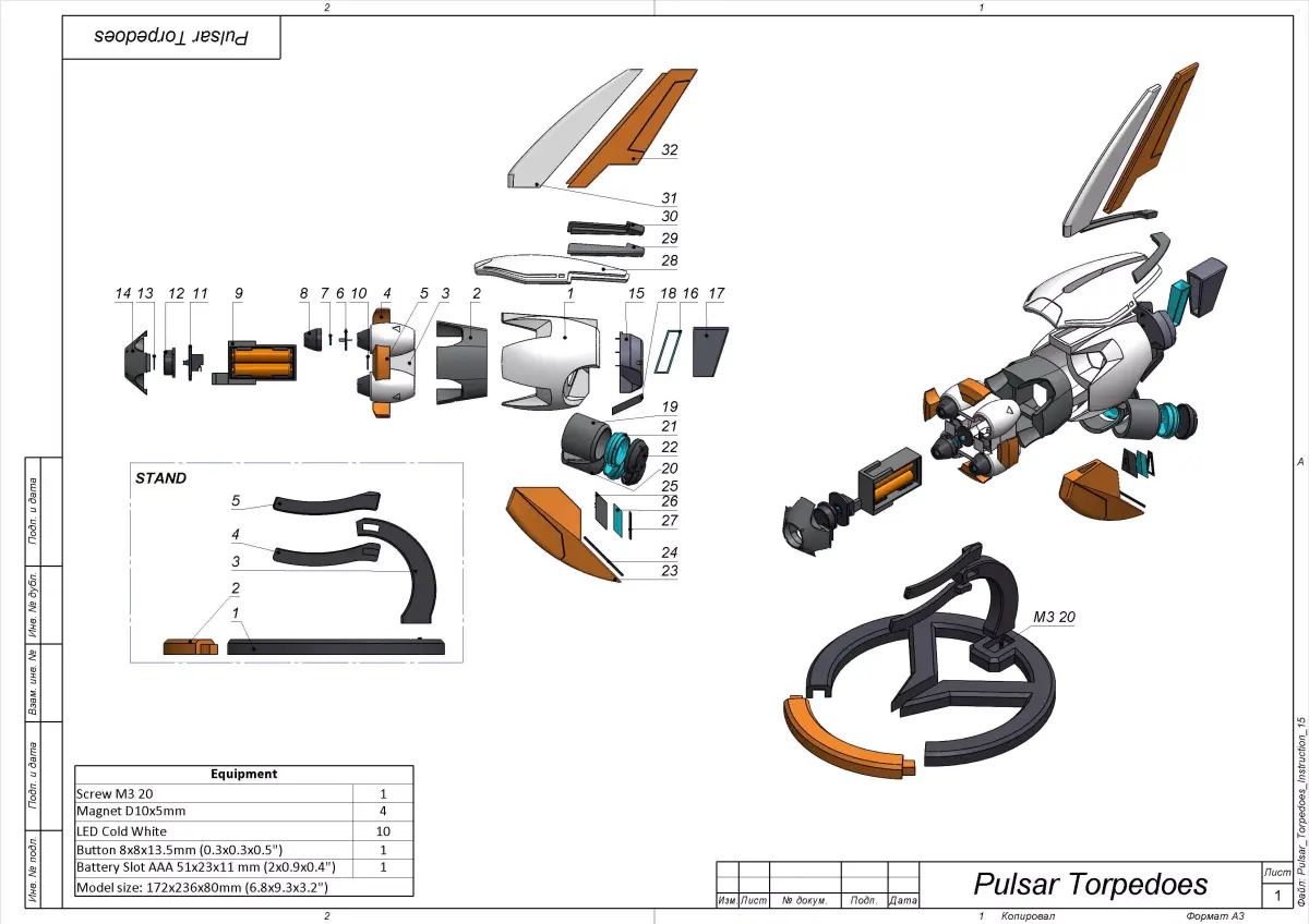 Juno Pulsar Torpedoes - Overwatch - STL OBJ CAD - Commercial Use 3D print model