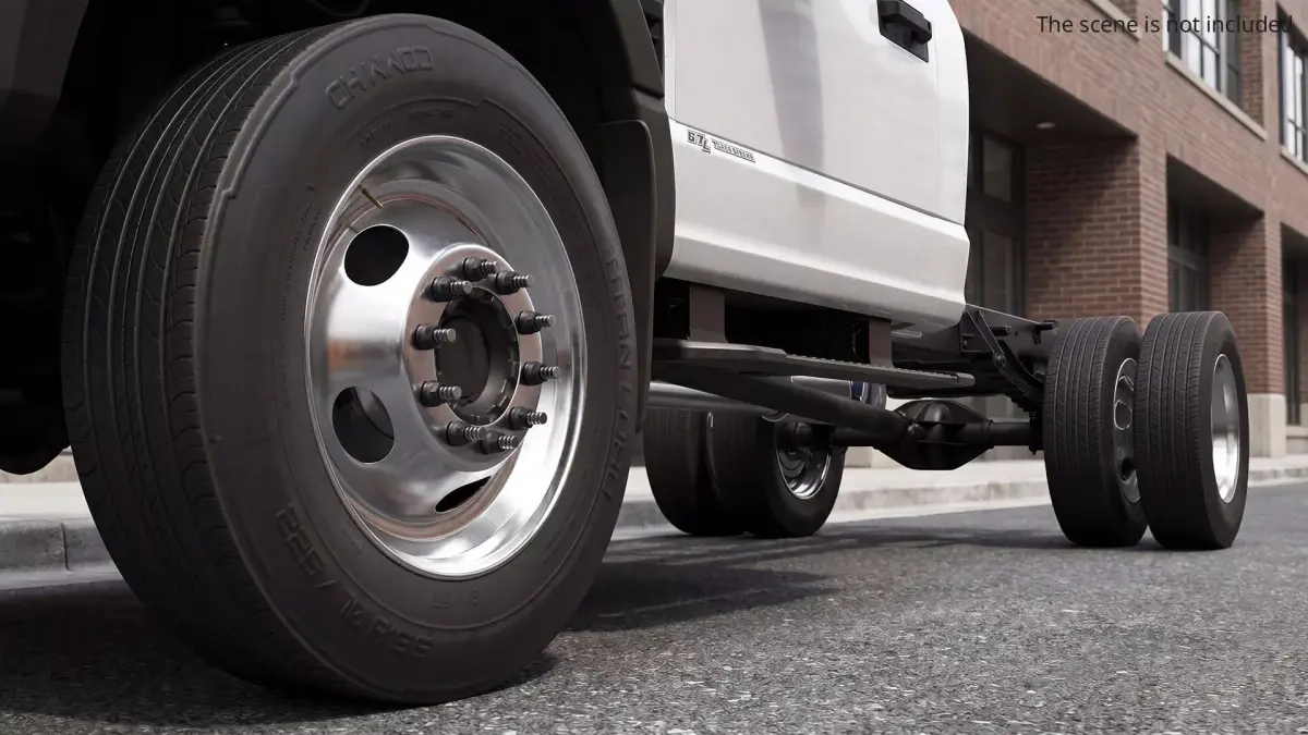 Heavy Duty Dually Wheels with Tire Assembly 3D model