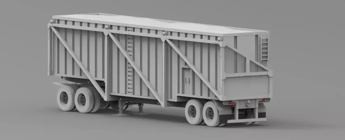 Reboque Canavieiro Low-poly 3D model