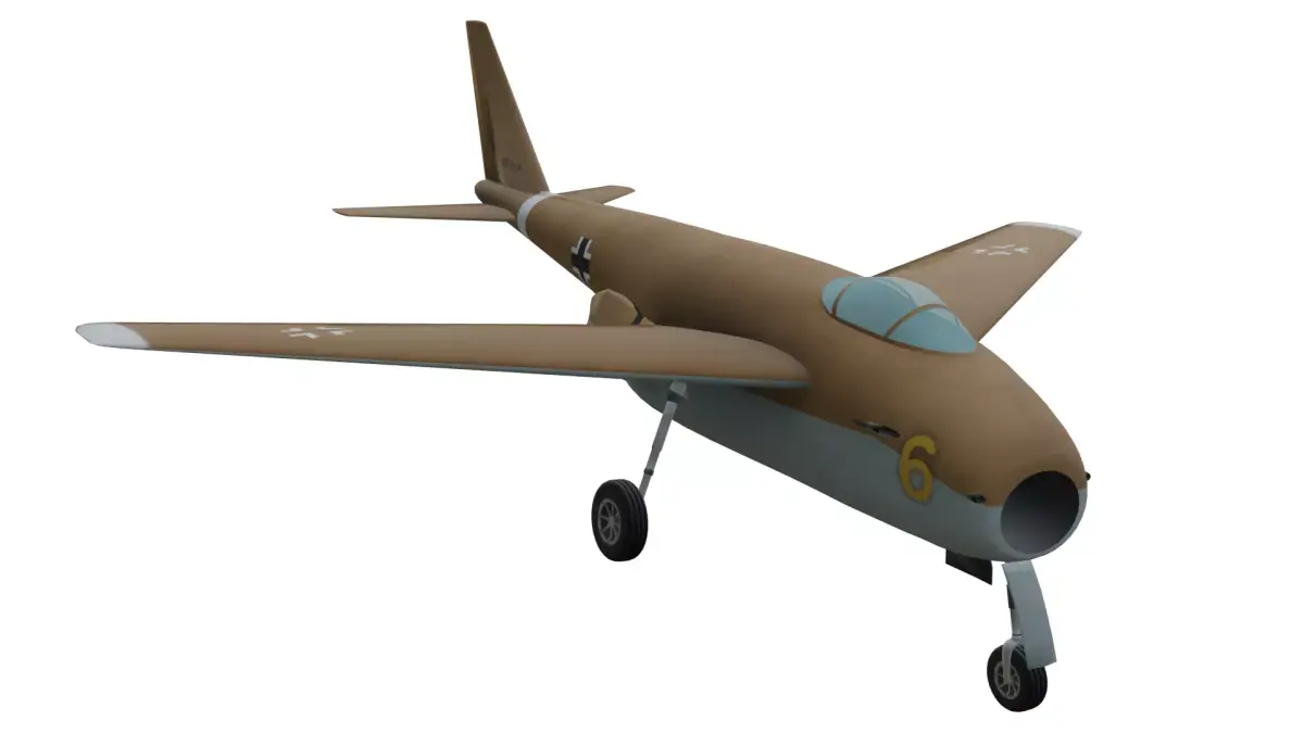 Messerschmitt P1101 Low-poly 3D model
