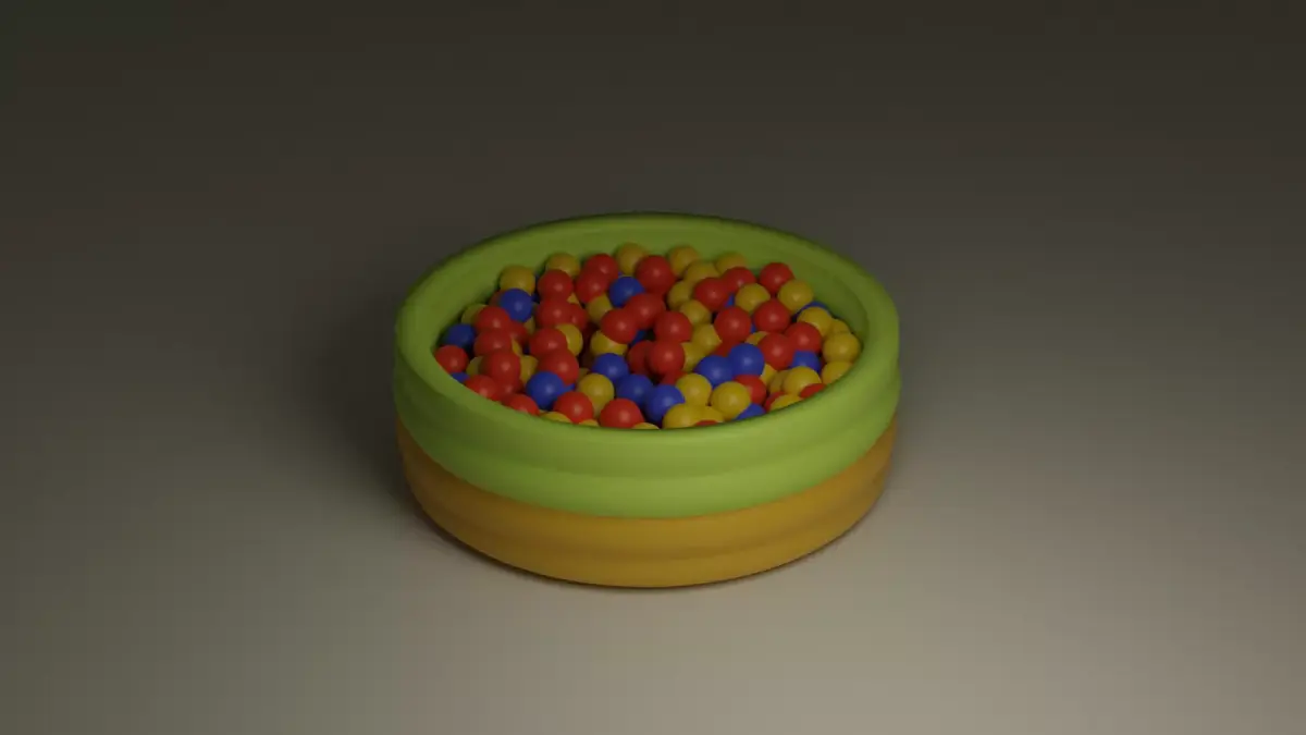Ball pit 3D model Low-poly 3D model