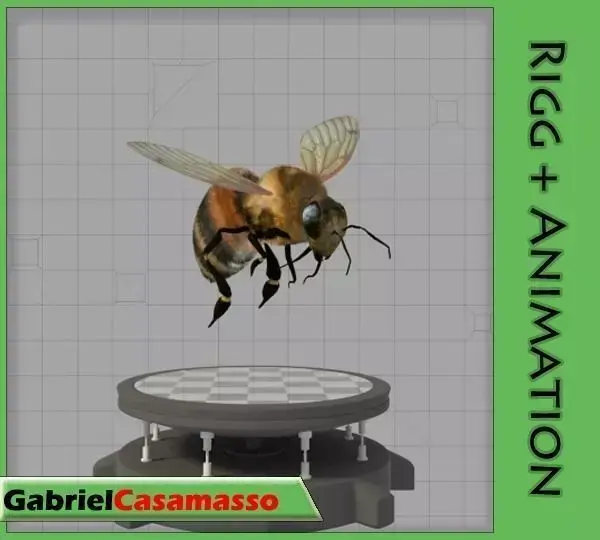 Honey Bee Low-poly 3D model get