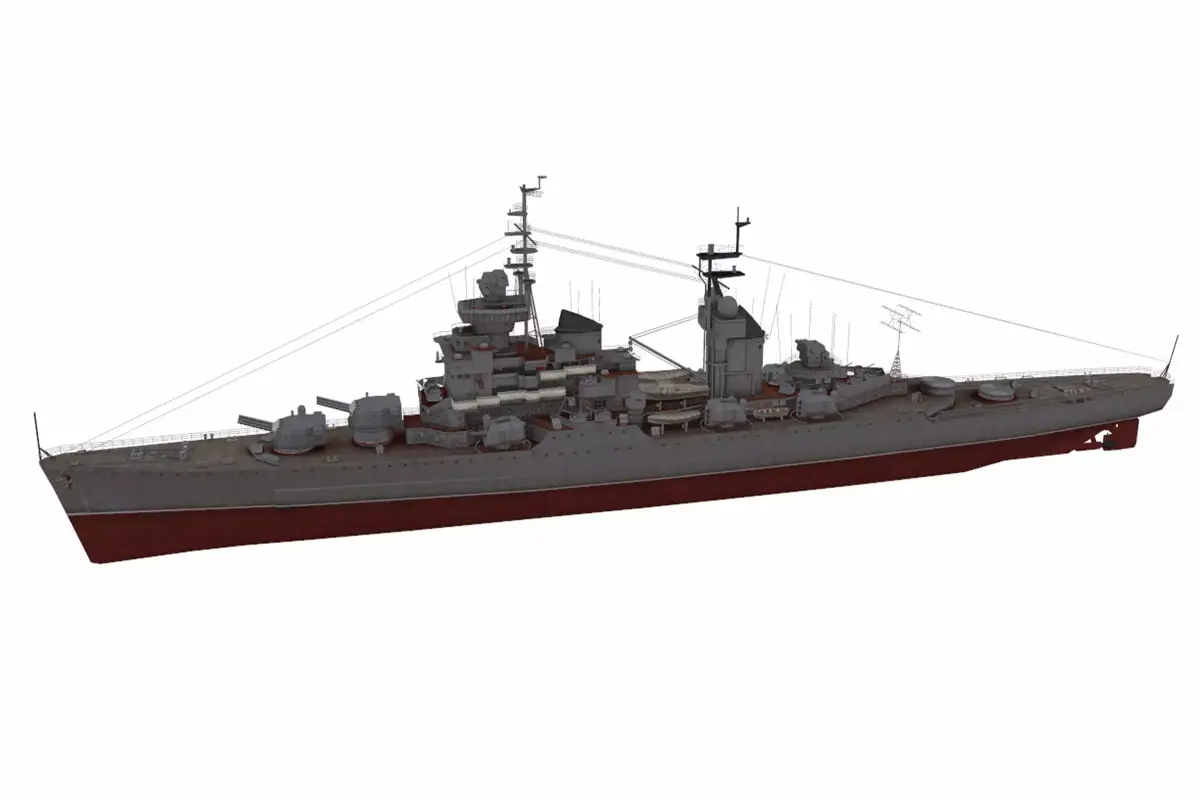 Sverdlov-class cruiser Low-poly 3D model