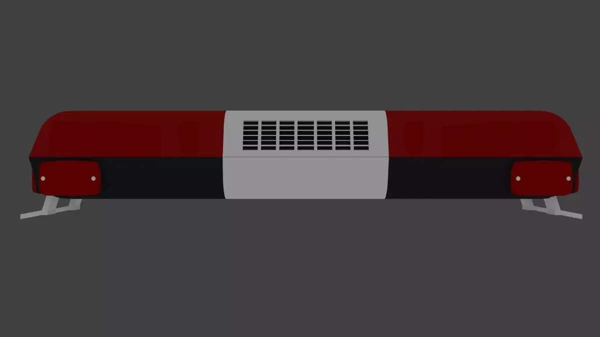Generic Emergency Light Bar Low-poly 3D model
