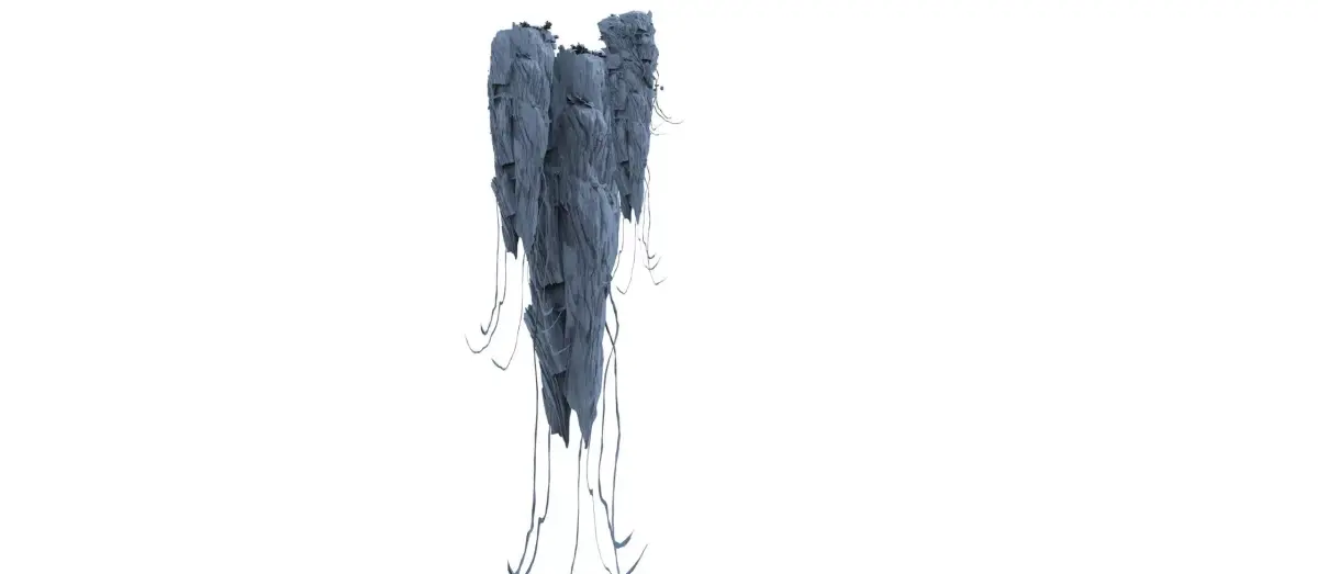 floating Asian mountain 2 3D model
