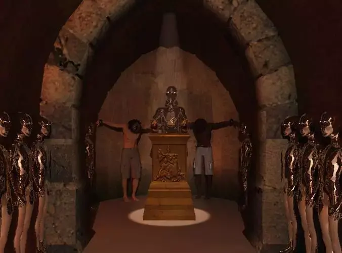 Mithraeum Votive Altar Low-poly 3D model