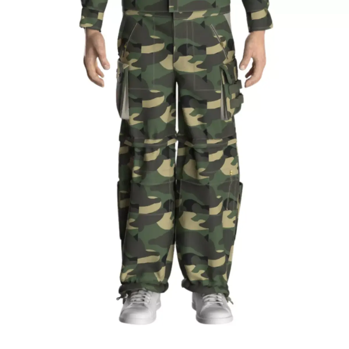 Woodland Camo Cargo Trousers Low-poly 3D model