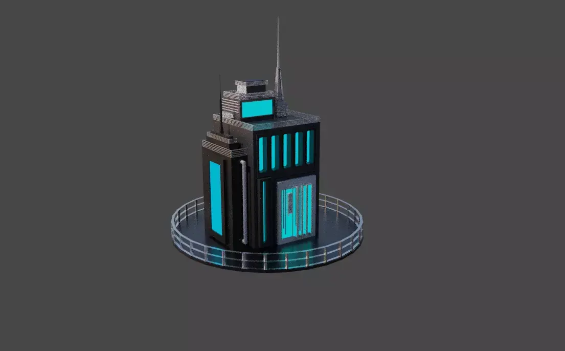 black friday low poly cyberbuild by cyberalex NEW YEAR SALE Free low-poly 3D model