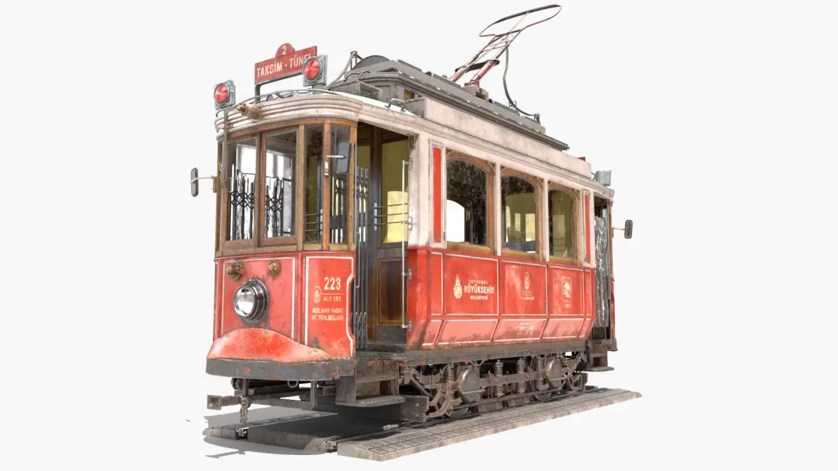 Old Tram Istanbul 3D model