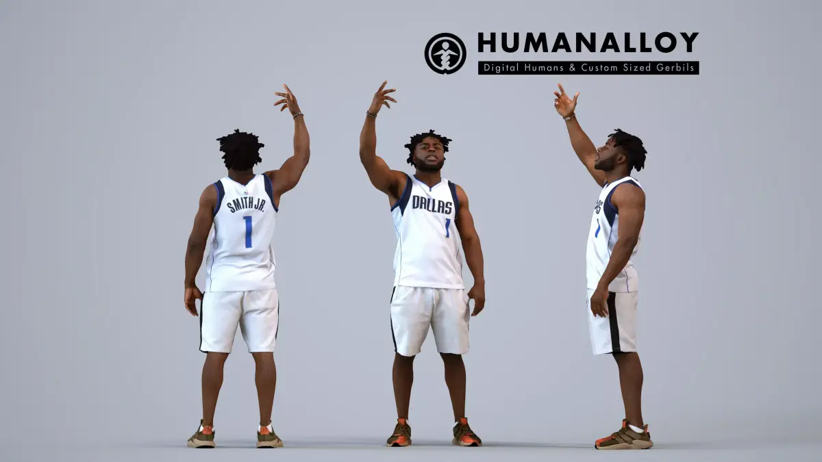 00483Aaron004 - Adult Black male exercising in summer 3D model