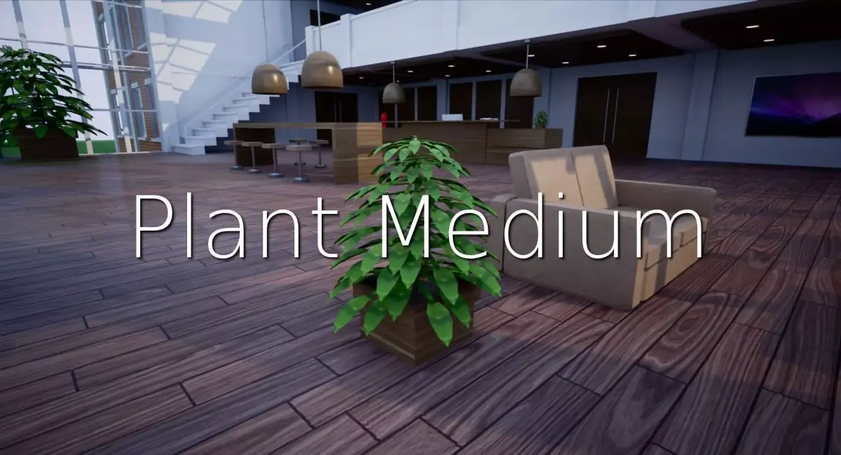Plant M SHC Quick Office LM Low-poly 3D model
