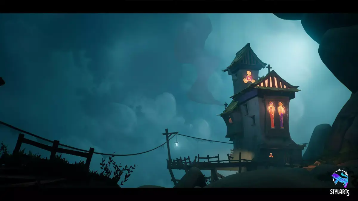 Stylized Perched Church Low-poly 3D model