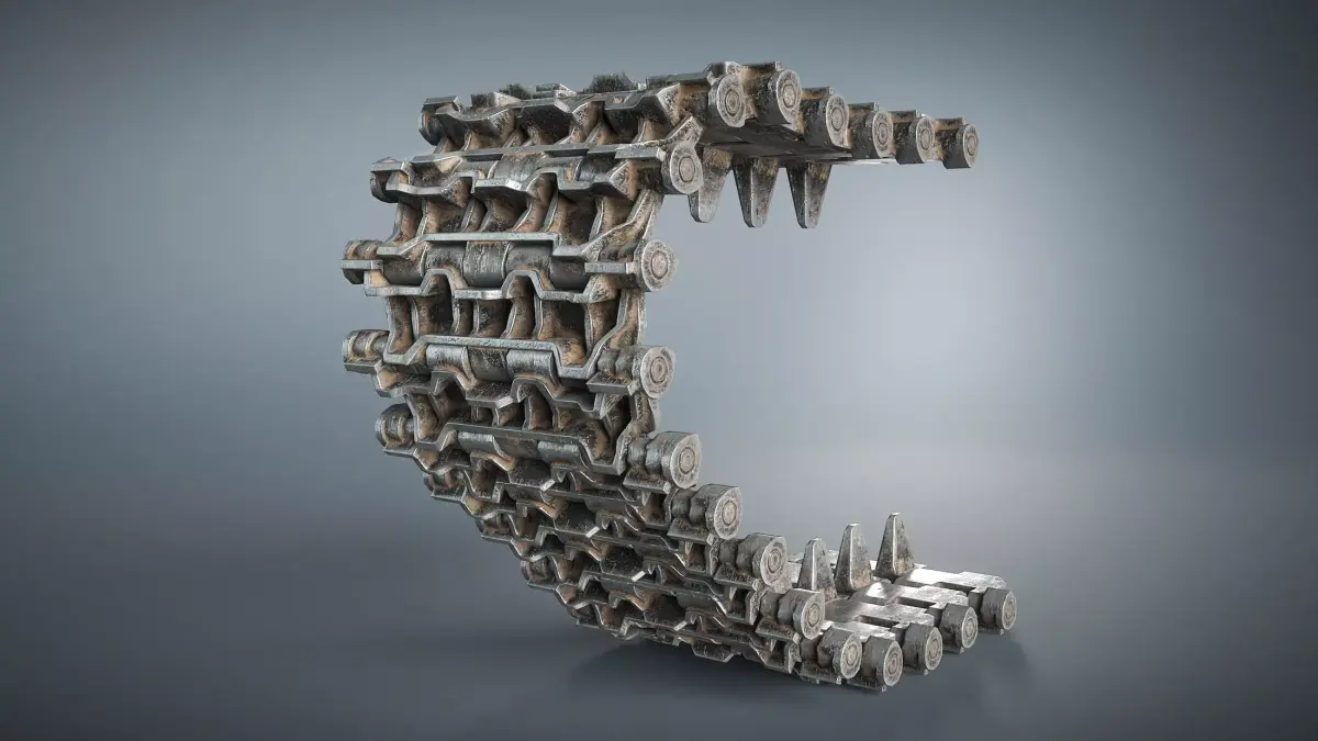 T-72 Tank Tracks Low-poly 3D model