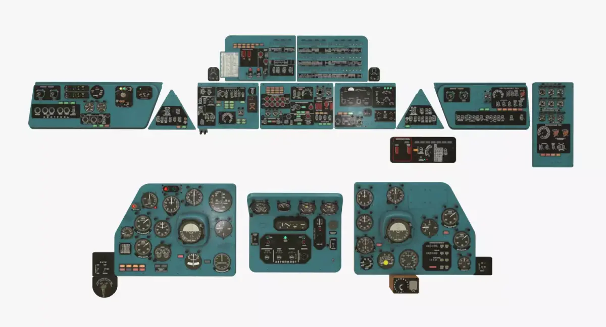 Mi-8MT Mi-17MT Panels Boards Russian Low-poly 3D model