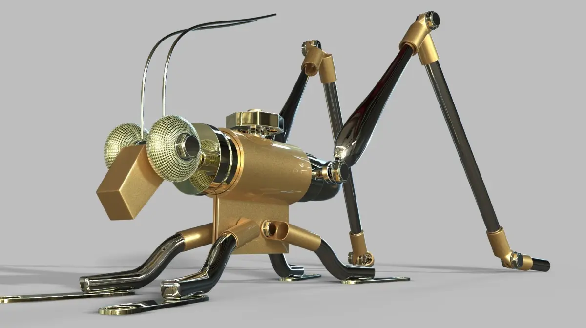 Steampunk Grasshopper 3D model