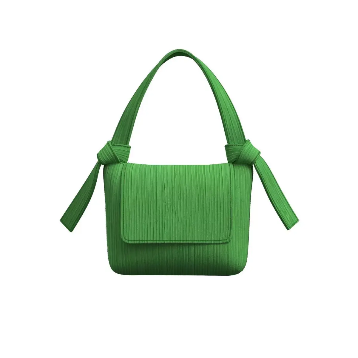 Green Cotton Flap Bag 3D model