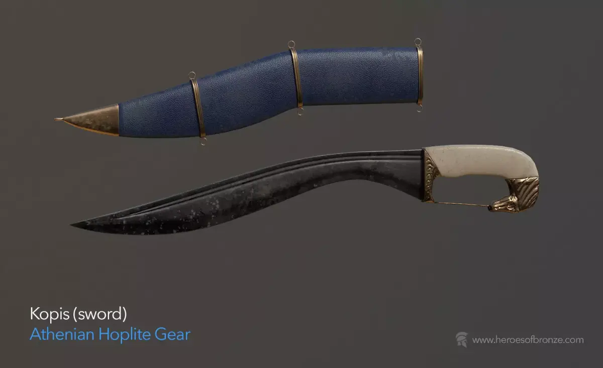 Ancient Greek Persian Kopis Sword 3D model