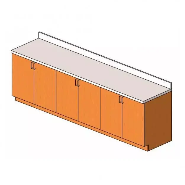 Countertop with Double Door Base Cabinet Free 3D model