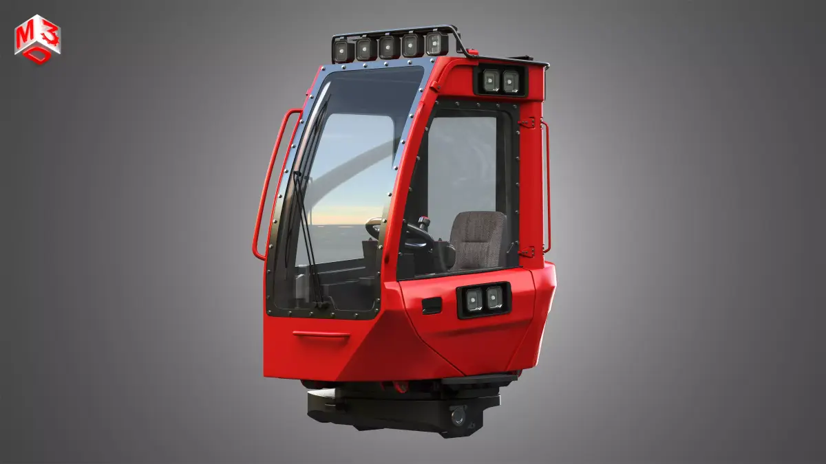Driving Cabin -  Forestry Harvester Machine 3D model