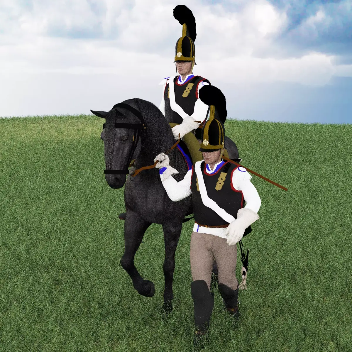 Napoleonic Russian Cuirassiers 3D model