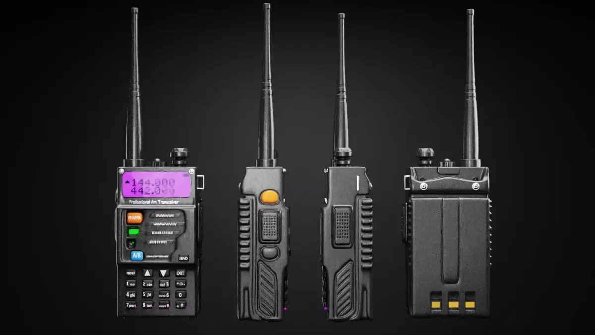 Baofeng Walkie-Talkie RAW Scan Transceptor de RAdio  3D model