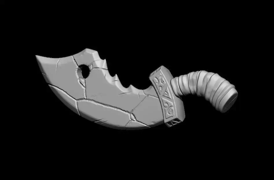 Stylized Fantasy Sword Zbrush Project File - ZPR 3D model