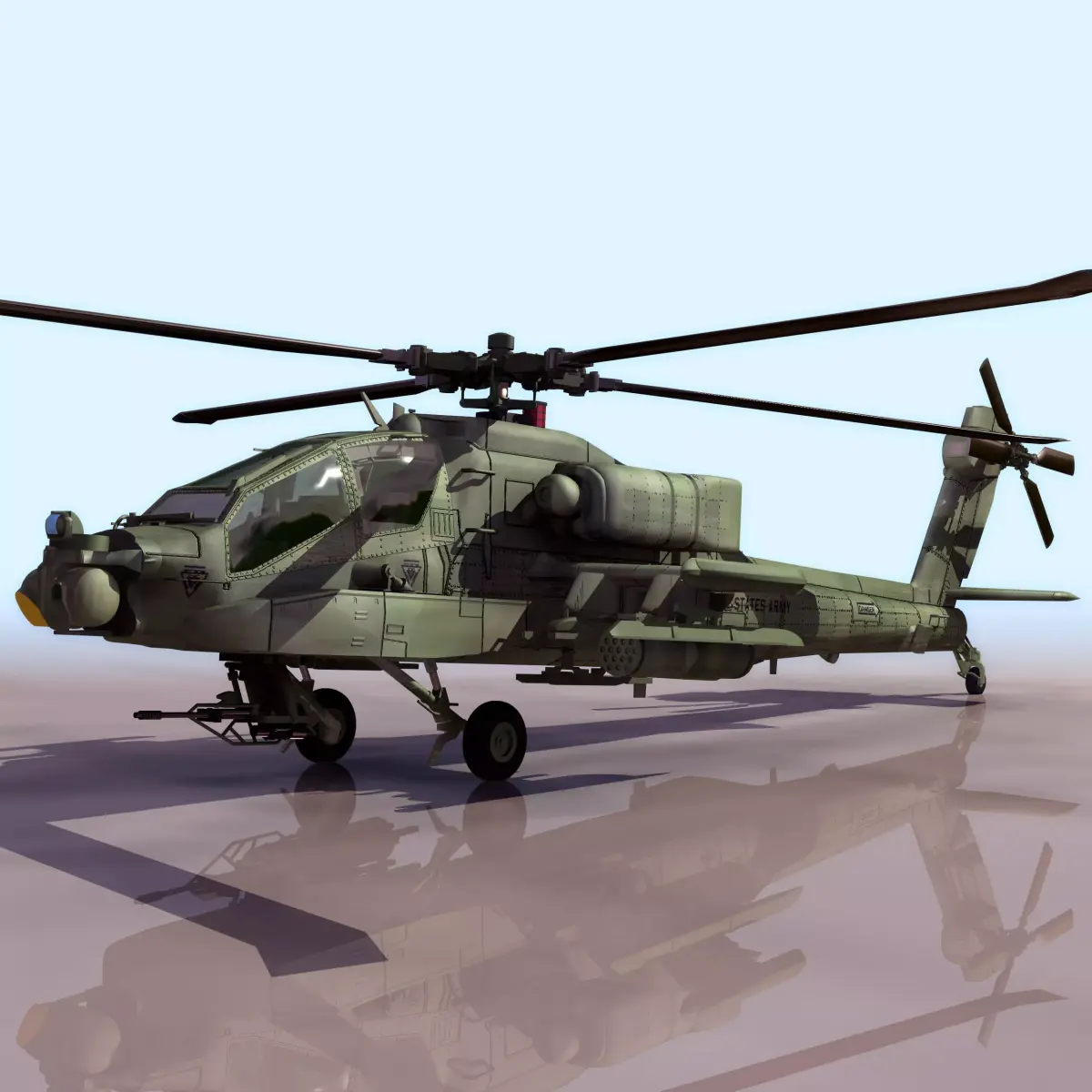 APACHE helicopter - helicopter 3D model