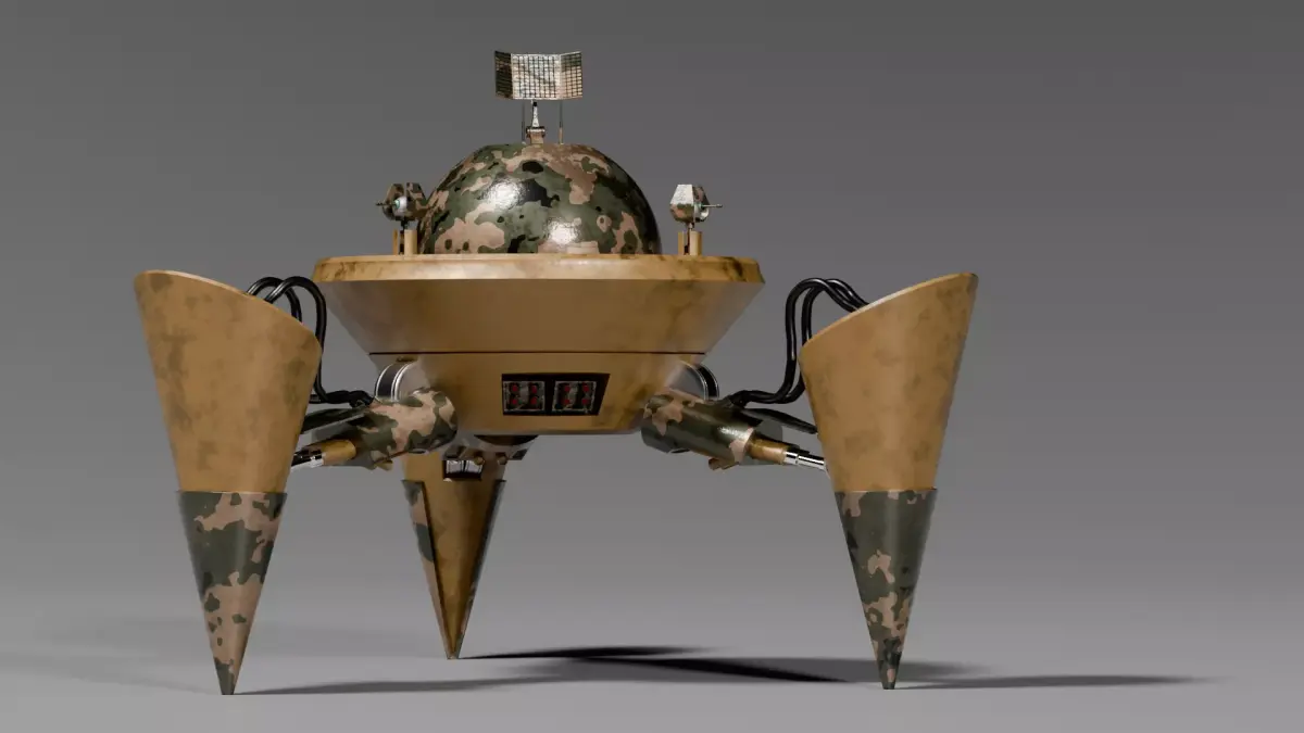 Three leged crab-robot for militaly uses Free 3D model
