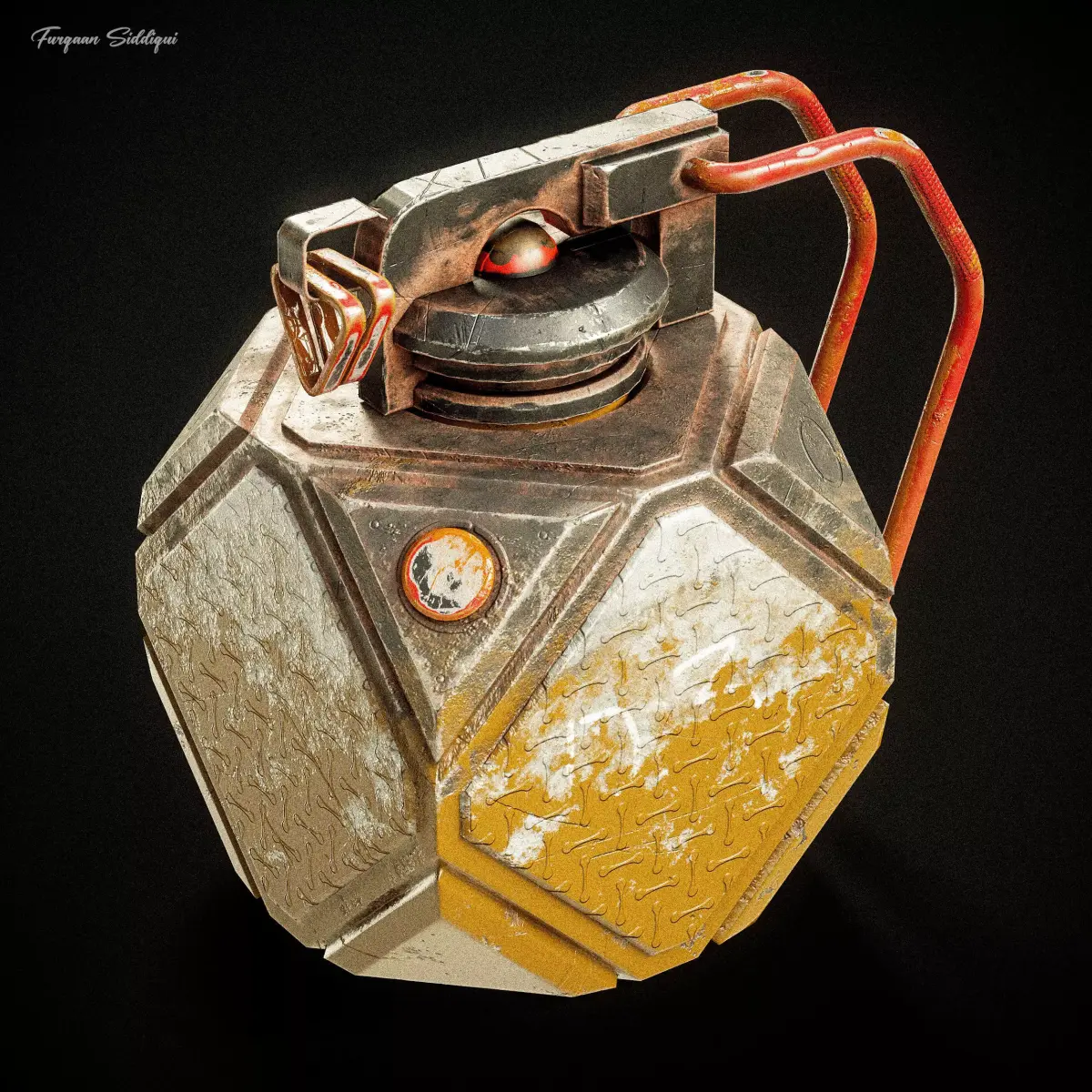 Sci-fi Grenade V5 Low-poly 3D model