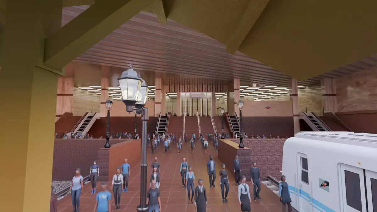 Egyptian Metro New El marge station 3D model