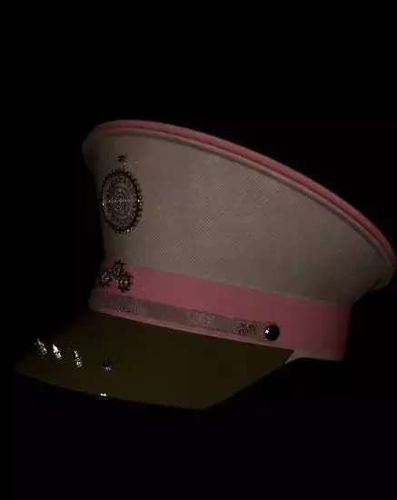 hat military old Low-poly 3D model