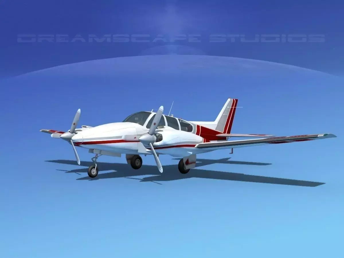 Beechcraft B55 Baron V12 3D model