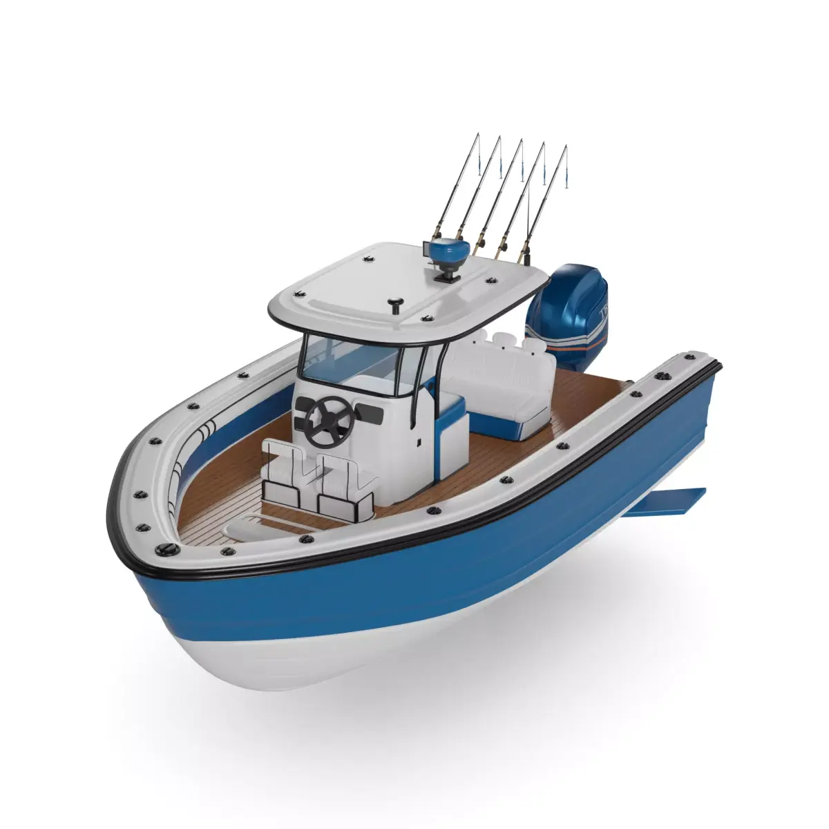 Electric Motorboat 3D model