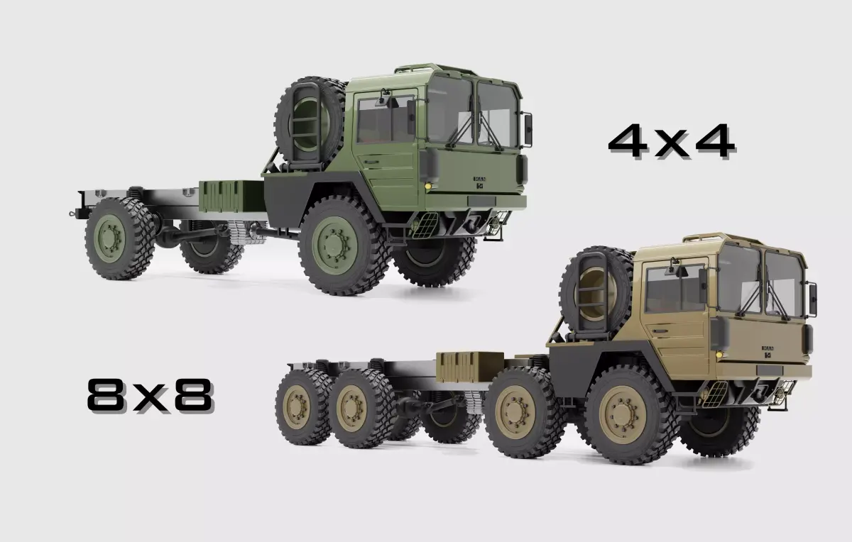 Man Kat1 3D Model - 4x4 and 8x8 Trucks 3D model