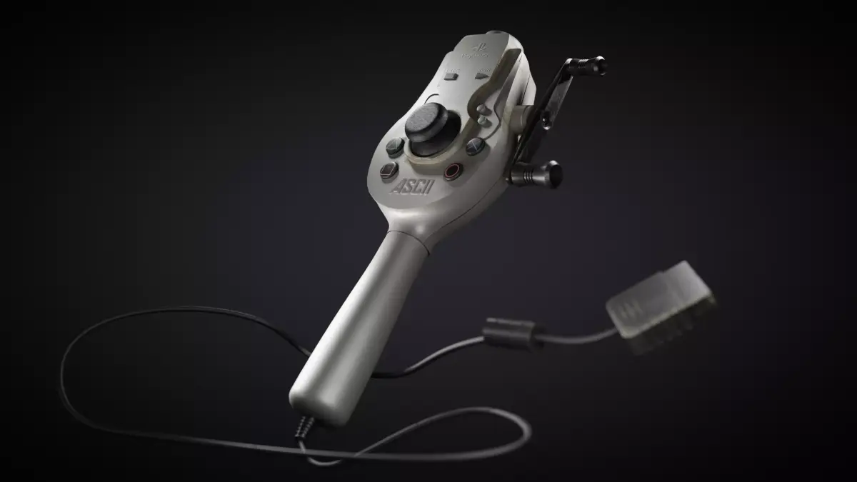 Ascii Japanese Sony PlayStation 2 Fishing Rod Controller  3D model